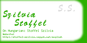 szilvia stoffel business card